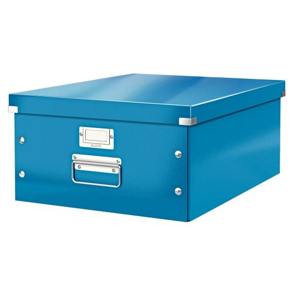 LEITZ Lot de 6 Boîte de rangement Click & Store Wow, format A3, coloris bleu métallique - bleu 60450036_0