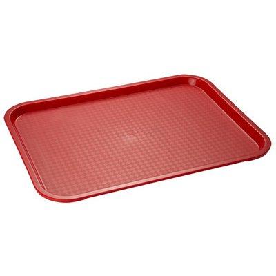 LOT DE 4 - PLATEAU FAST FOOD, (L)350 X (P)270 MM, ROUGE