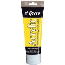 LOT DE 6 - PEINTURE ACRYLIQUE EL GRECO, TUBE 75ML, VERT PERMANENT