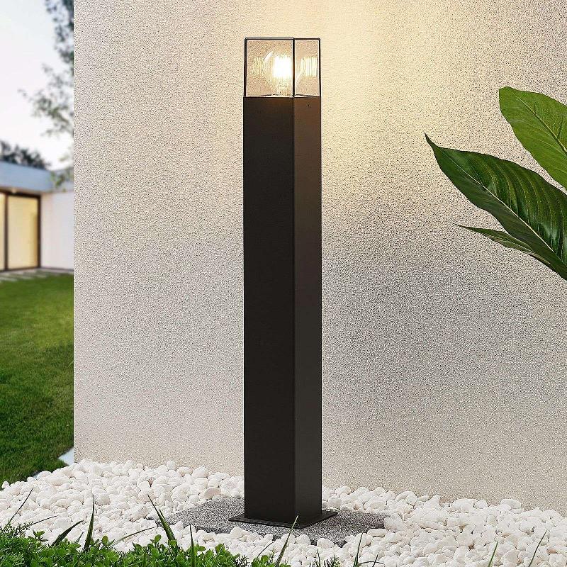 LUCANDE, BORNE LUMINEUSE KEKE, HAUTEUR 70 CM, ANTHRACITE, ALUMINIUM