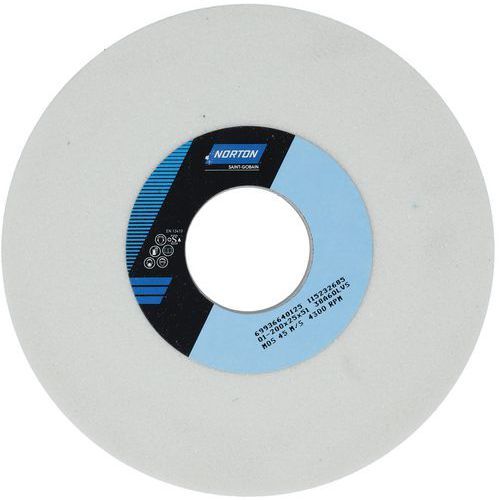 MEULE PLATE AFFÛTAGE OUTILS 38A Ø200X25X51MM 38A60LVS - NORTON