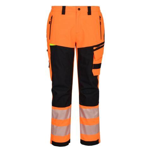 PORTWEST DX448 PANTALON DE PLUIE DX4 HV ORANGE/NOIR - TAILLE 34 - STANDARD