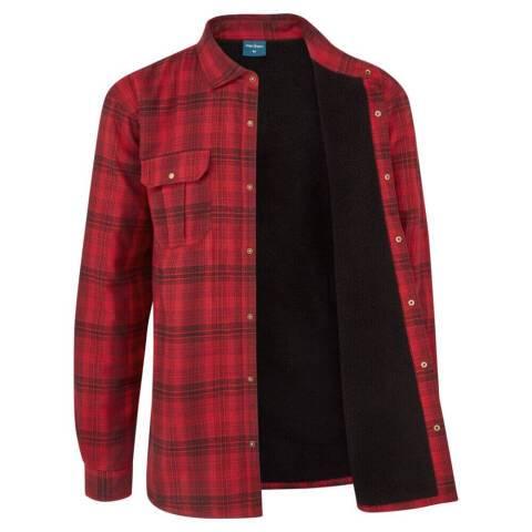 PORTWEST KA313 CHEMISE À CARREAUX DOUBLÉE SHERPA KA3 ROUGE - TAILLE M