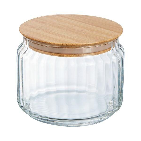 Pot de conservation 0.5L en verre avec couvercle bambou - Nova Jar - Luminarc - transparent 0883314052091_0