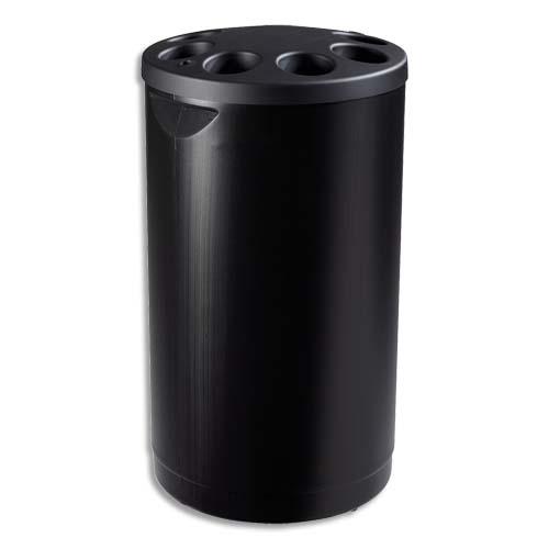 Rossignol collecteur 1600 gobelets multigob en polyéthylène noir - diamètre 39 cm, hauteur 70 cm_0