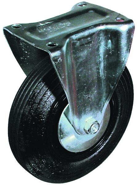 ROUE CHAPE FIXE D125X37+PF PLAT 80X60 125KG