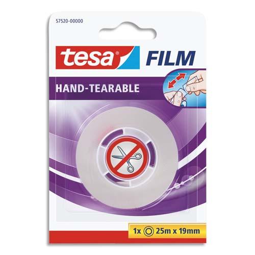 ROULEAU D'ADHÉSIF TRANSPARENT 19 MM X 25 M FINI LES CISEAUX - LOT DE 5
