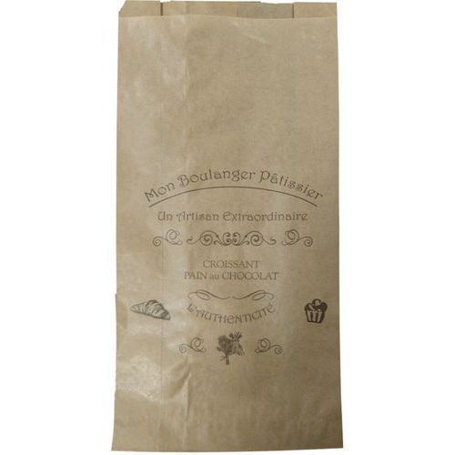 SAC À CROISSANT KRAFT BRUN IMPRIMÉ 106 - POUR 6 CROISSANT