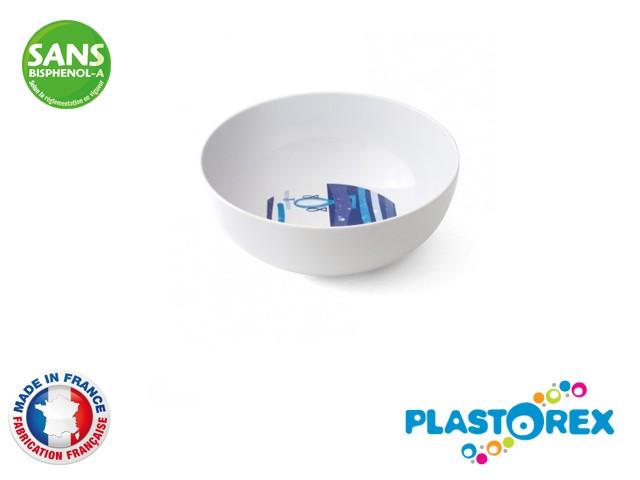 SALADIER MELAMINE DIAM 24 CM DECOR NAUTISME