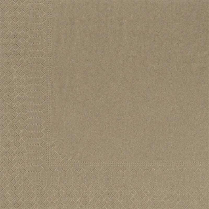Serviette de table 39x39 - Ouate - Argile taupe - x1800 - CGMP - gris 7863576989574_0