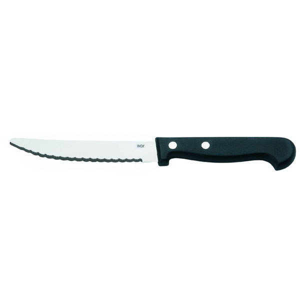 SET DE 6 COUTEAUX À STEAK, BOUT ROND - MANCHE PLASTIQUE - POLYPRO - AMEFA