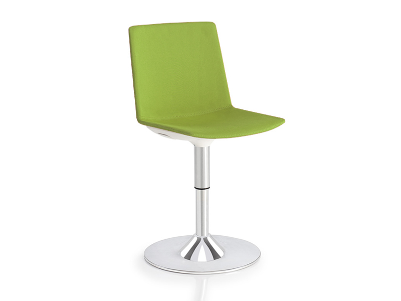 Siège de réunion Arte - assise réglable en hauteur, tissu, piètement en aluminium brossé_0