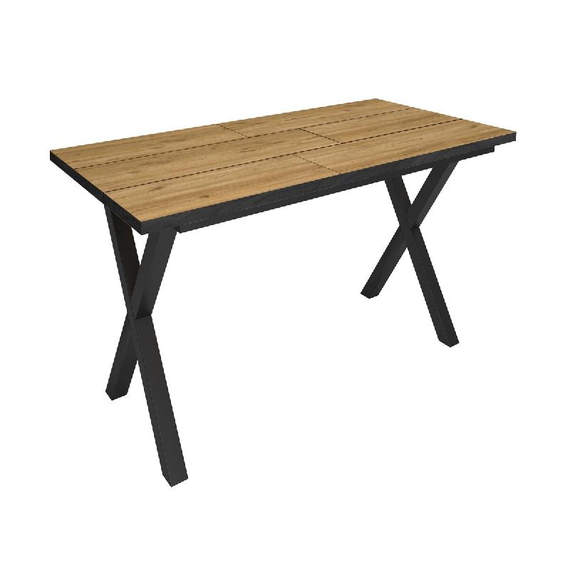 SKRAUT HOME Table à manger, 194x90x74 cm, Pour 10 personnes, Meubles de Salon, Chêne et noir - beige Bois manufacturé 545_6_0