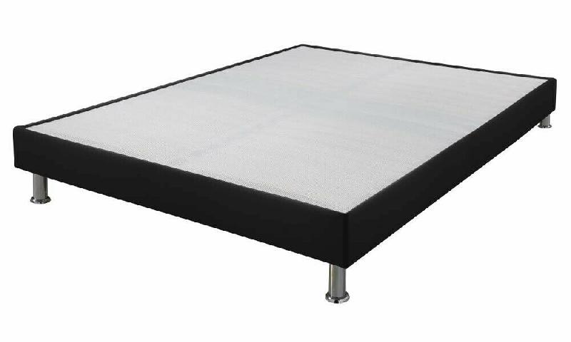 SOMMIER TAPISSIER SIMILICUIR FOOL  NOIR 90+90X200 CM