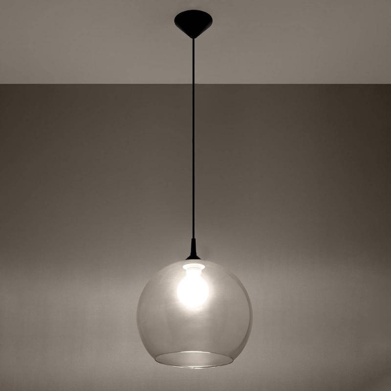 SOLLUX LIGHTING SUSPENSION COLOUR, ABAT-JOUR EN VERRE TRANSPARENT