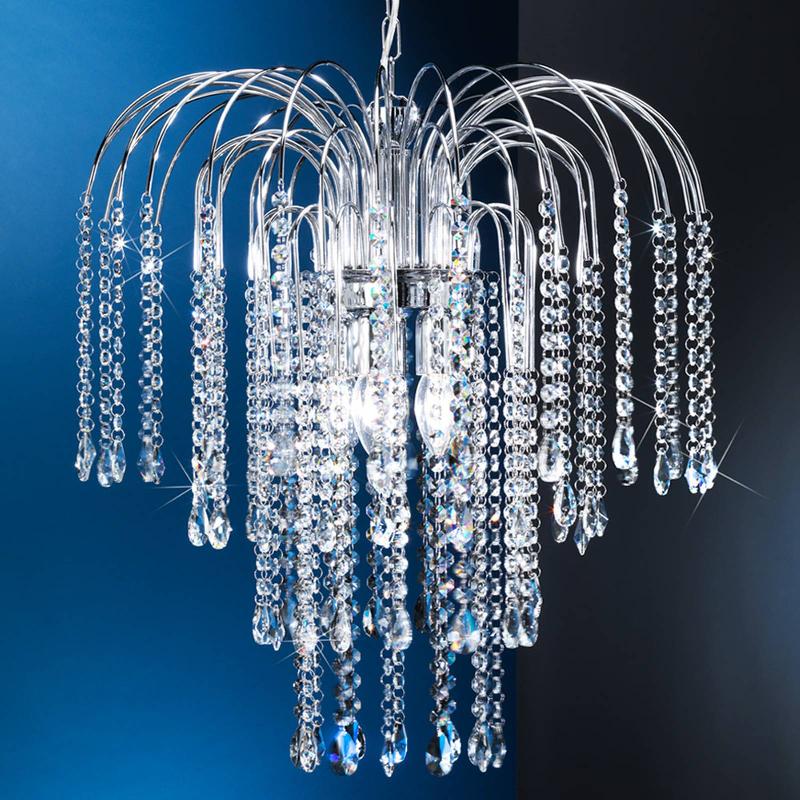 ONLI SUSPENSION PIOGGIA PLUIE DE CRISTAL Ø50CM CHROME