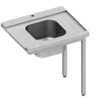 Table de changement (d) 1-bac sans étagère basse pour lave-vaisselle STALGAST sur 2 pieds 800x670x870  à monter - 954797080_0