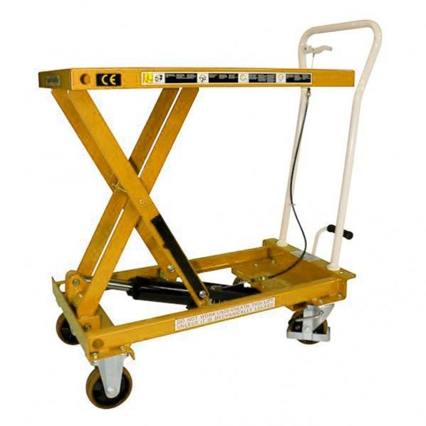 Table élévatrice simple ciseaux 150 kg - système hydraulique - mobile avec 4 roues - qualité professionnelle Rolléco_0