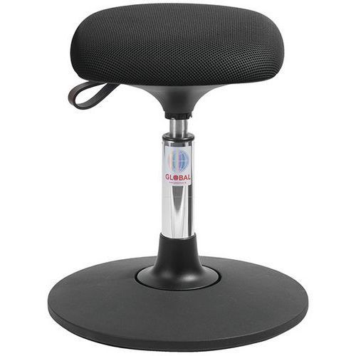 TABOURET SWAY TETRA - TISSU 3D - BAS - NOIR - GLOBAL PROFESSIONAL SEATING