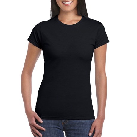 TEE SHIRT FEMME COL ROND NOIR T.XL