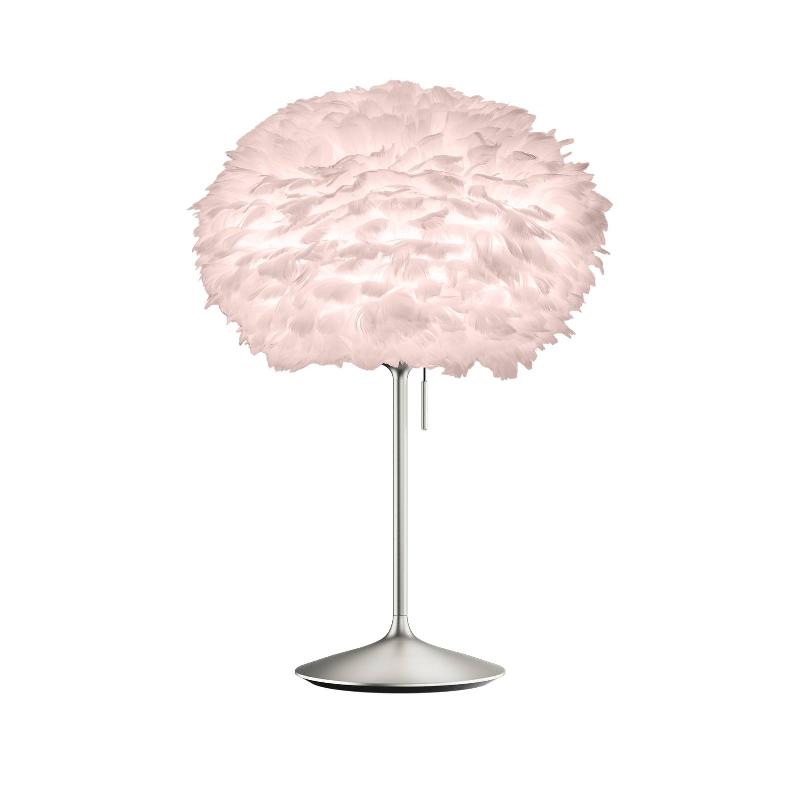 UMAGE EOS MEDIUM LAMPE TABLE ROSÉ/ACIER BROSSÉ