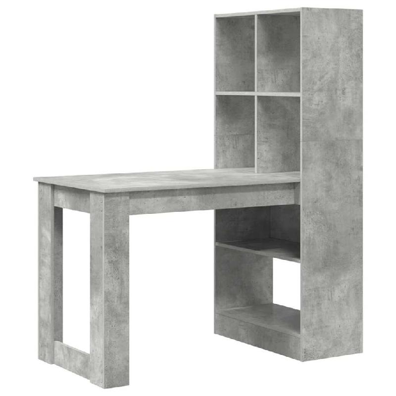 VidaXL Bureau Gris béton 122 x 67 x 145 cm Bois d'ingénierie Modèle Titan Luna - 3337260_0
