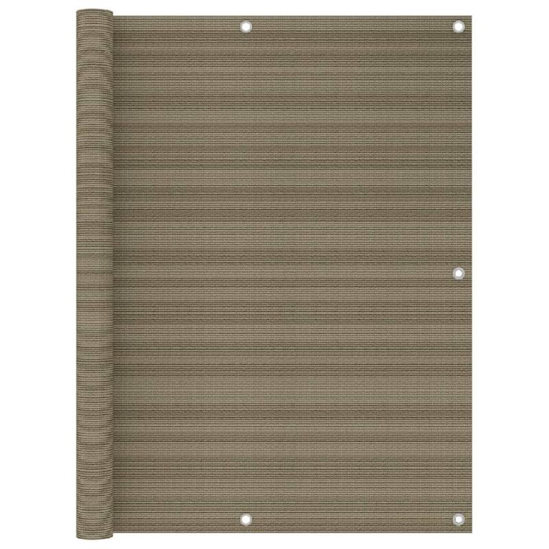VidaXL Écran de balcon Taupe 120x500 cm PEHD Modèle Balcon Alizé - marron 310966_0
