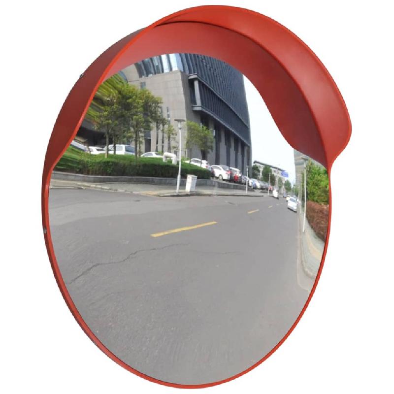 Vidaxl miroir de trafic convexe plastique orange 60 cm 141681_0