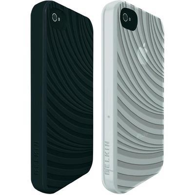 2 ÉTUIS IPHONE 4/4S EN SILICONE SLEEVE, BLANC, NOIR