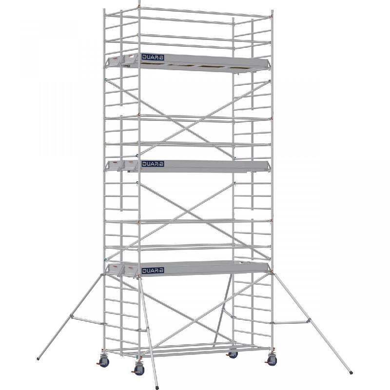 Échafaudage roulant aluminium DOCKER 150 version lisses - Hauteur de travail : 7,90 m - DUARIB - 7230060_0
