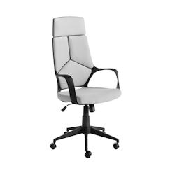 AC ANGEL CERDA Angel Cerdá Fauteuil de bureau pivotante en tissu gris clair et pvc noir 4076C 63 x 63 x 117 - gris multi-matériau 8435631001683_0