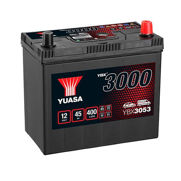 BATTERIE VOITURE YUASA YBX3053 12V 45AH 400A_0