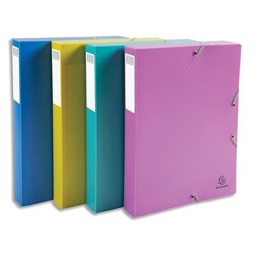 BOÎTE DE CLASSEMENT EXACOMPTA FOREVER YOUNG DOS 4CM PP RECYCLE 7/10E - COLORIS ASSORTIS FUN
