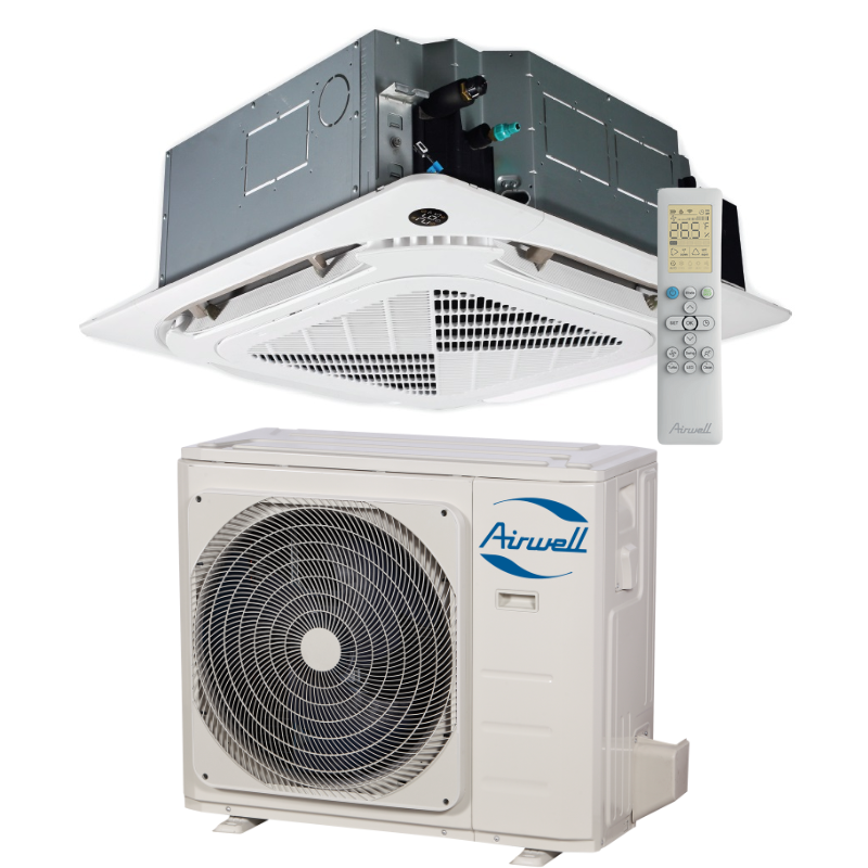 Ensemble Climatisation avec Unité extérieure YDAX TRIPHASÉE et Unité intérieure Cassette 900 x 900 CDMX 10 kW - Airwell - AIRGAINCASST10K_0
