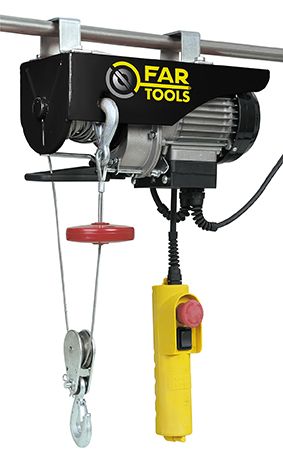 Palan électrique Ep1300 Far Tools - 1300W - Charges jusqu'à 800 kg - Câble en acier 5mm_0