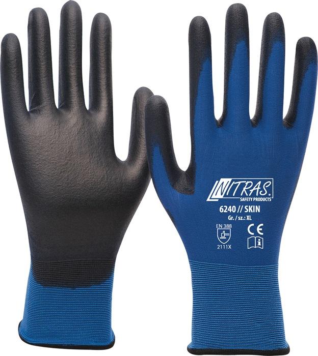 Gant Skin taille 9 bleu/noir EN 388 catégorie EPI II EN 388 NITRAS_0