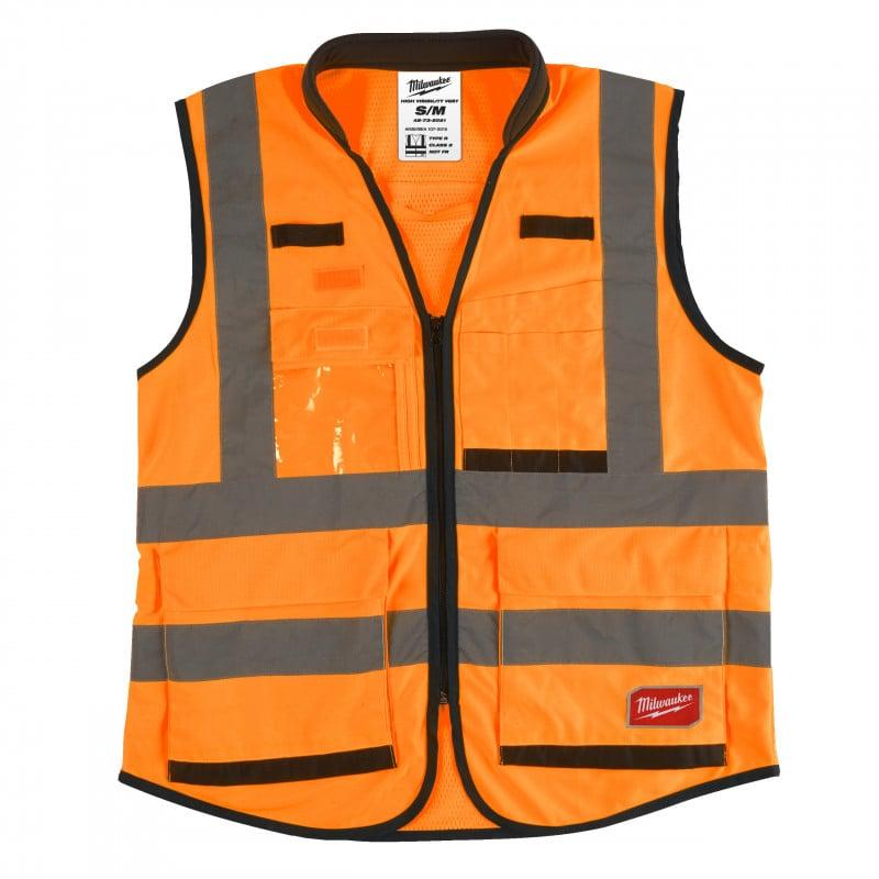 Gilet premium haute visibilté orange - 15 poches - MILWAUKEE | 4932471898_0