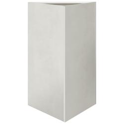 Helloshop26 - Jardinière bac lit surélevé plantes fleurs terrasse jardin triangulaire 50 x 43 x 75 cm acier inoxydable Argent 02_0038819 - 30002179_0