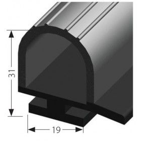 Joint JCM80N - Coloris noir - Vendu au mètre - Pièce détachée pour chambre froide_0