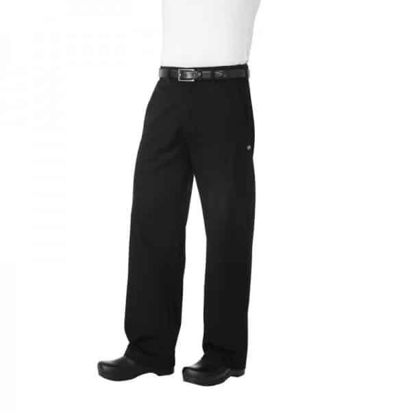 Pantalon de cuisine mixte professionnel chevrons noirs (Taille: XL (107- 112cm))_0