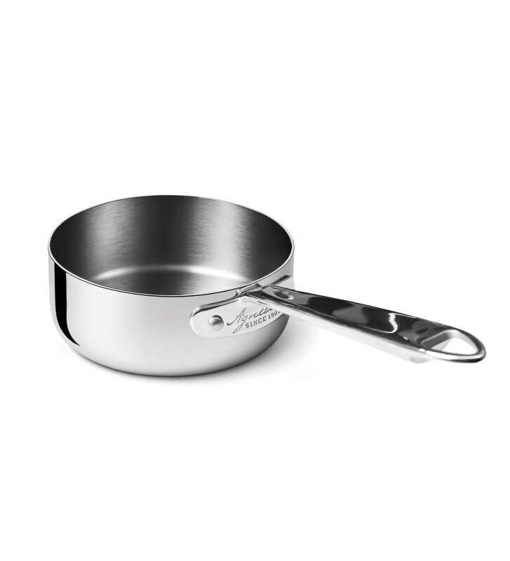 PENTOLE AGNELLI Casseroles Agnelli 3 ply Aluinox 1907, casserole basse 1 manche cm 24 - multicolore inox 8007441681562_0