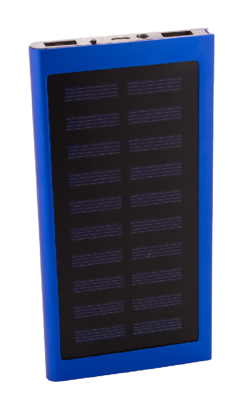 Power Bank - Boîtier en aluminium recyclé avec chargeur solaire intégré et batterie 4000 mAh_0