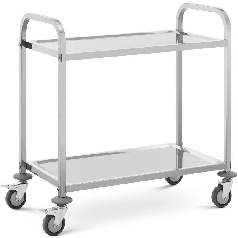 Serving Trolley - 2 shelves - 95 x 50 cm - 72 kg - Royal Catering - argenté inox 4062859102676_0