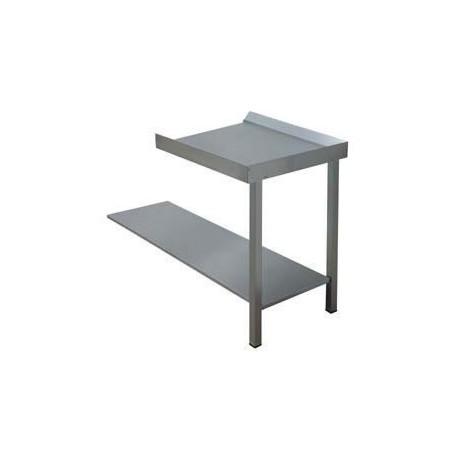 Table d'entrée ou de sortie lisse en inox pour lave-vaisselle - 700x600x850 mm - 75484_0