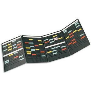 Nobo kit de 4 volets mini-planner 4 bandes de 17 fiches indice 1,7 avec 100 fiches_0