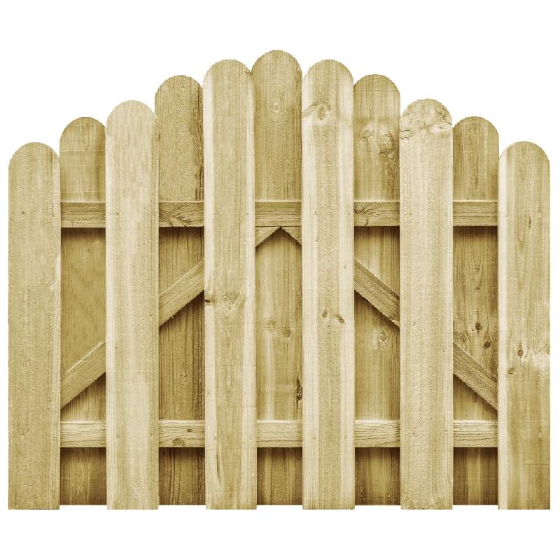 Vidaxl portail de jardin bois de pin imprégné 100x75 cm 45326_0