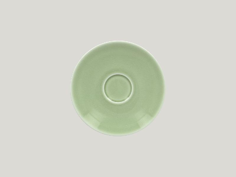 SOUS-TASSE À THÉ ROND VERT PORCELAINE Ø 15 CM VINTAGE RAK