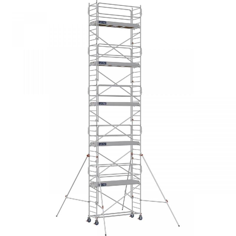 Échafaudage roulant aluminium DOCKER 85 version garde-corps EXMDS - Hauteur de travail : 12,90 m - DUARIB - 7125112_0