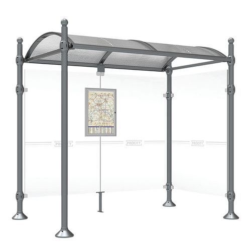 ABRI BUS PROVINCE 2.50 M 1 BARDAGE LAT. BOULE GRIS PROCITY - PROCITY