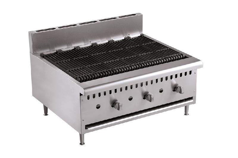 Barbecue grill professionnel à gaz 27kW - modèle 7455.0915 - dimensions 915x800x590 mm_0
